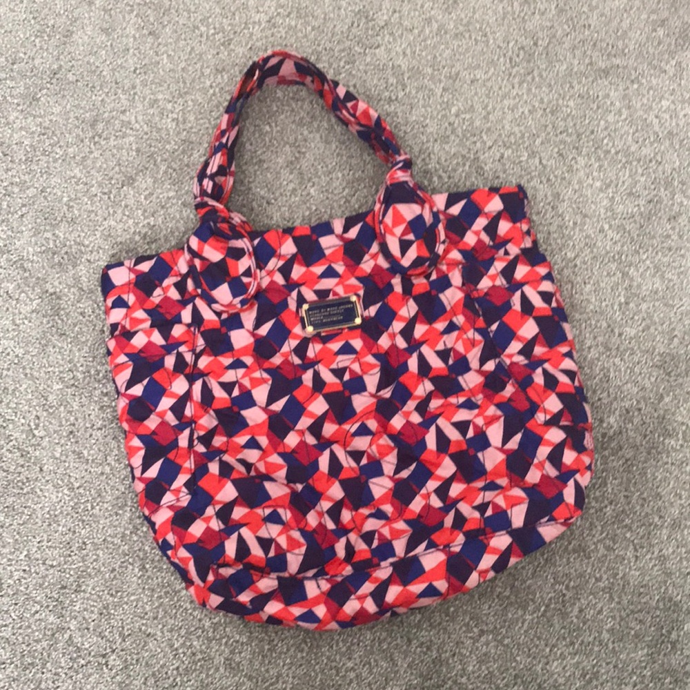 Marc By Marc Jacobs Red and Blue Geometric Tote